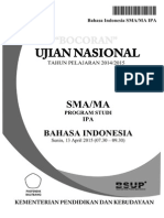 Soal UN Bahasa Indonesia SMA 2015 