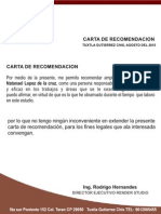 Carta de Recomendacion