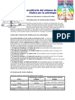 Arruttcarta Del Sistema de Chakra Por La Astrología