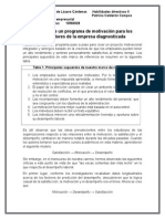 Qué Incluye Un Programa de Motivación para Los Trabajadores de La Empresa Diagnosticada