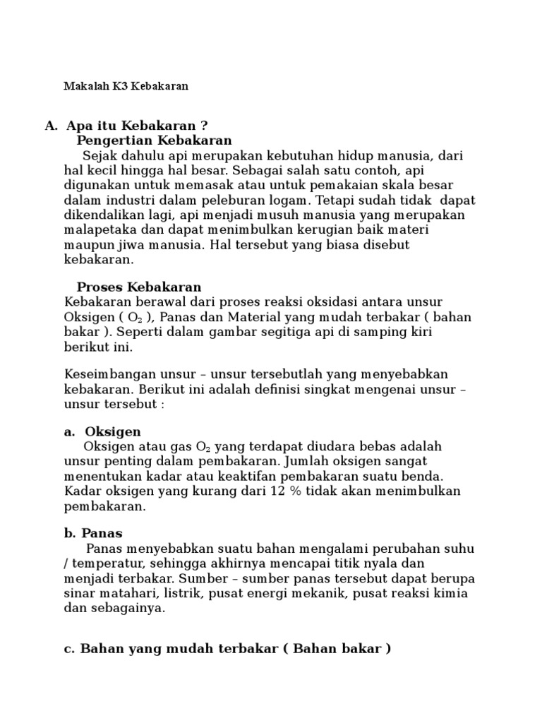 Makalah K3 Kebakaran Apar PDF