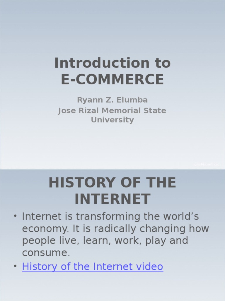Understanding E-Commerce Essentials | PDF | E Commerce | Internet