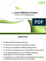Process Efficiency Project: Plan For All CC Departments