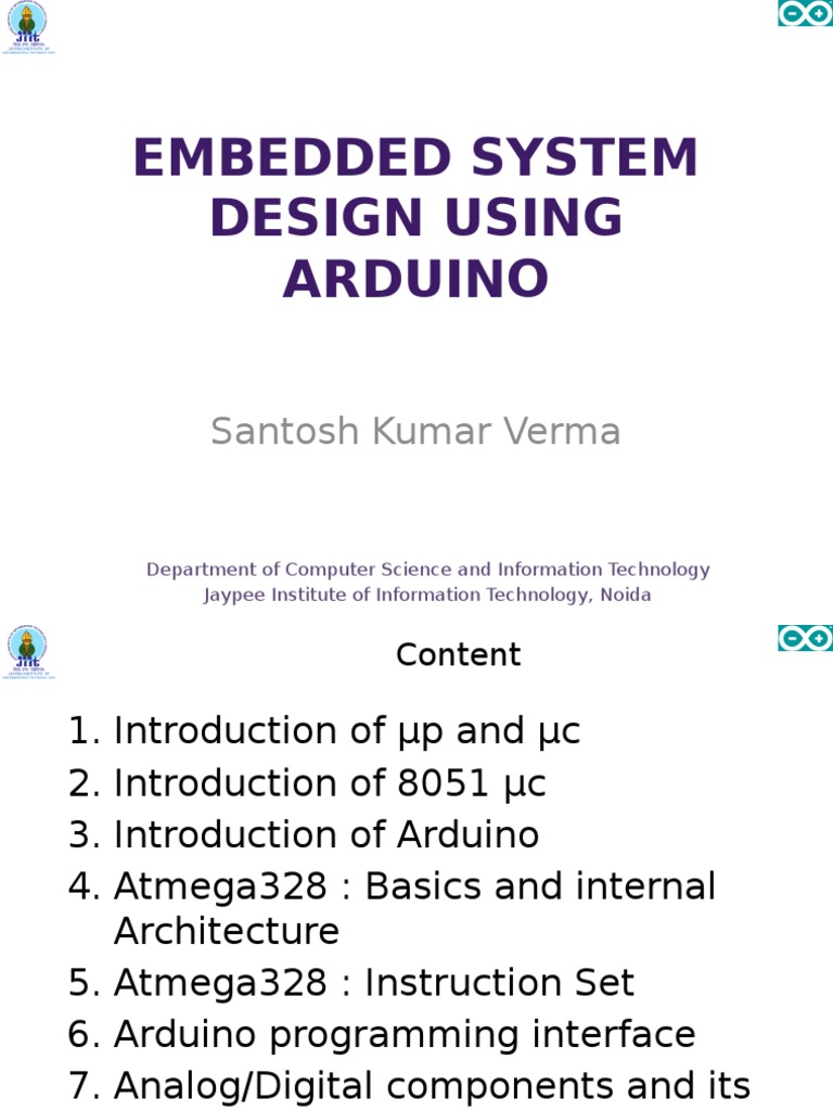 Embedded System Design Using Arduino | PDF | Arduino | Microcontroller
