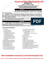 Aeromotive Part# 17105 & 17106 Fuel System Kit Installation Manual