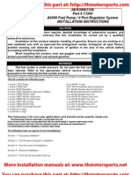 Aeromotive Part# 17104, A2000 Fuel Pump / 4 Port Regulator Installation Instructions
