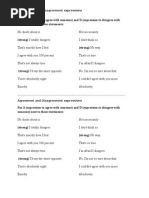 Agreement and Disagreement Expressions