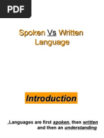 Spoken Vs Written