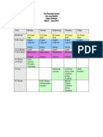 Lily Class Schedule 2010