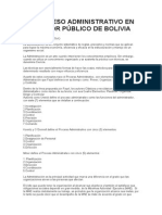 El Proceso Administrativo en El Sector Público de Bolivia