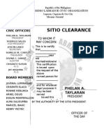 Civic Officers Sitio Clearance