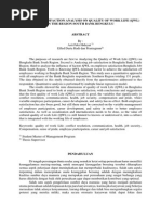 Download EMPLOYEE SATISFACTION ANALYSIS ON QUALITY OF WORK LIFE QWL IN THE REGION SOUTH BANK BENGKULU by Relison Rahma SN280475486 doc pdf