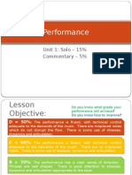 Performance: Unit 1: Solo - 15% Commentary - 5%