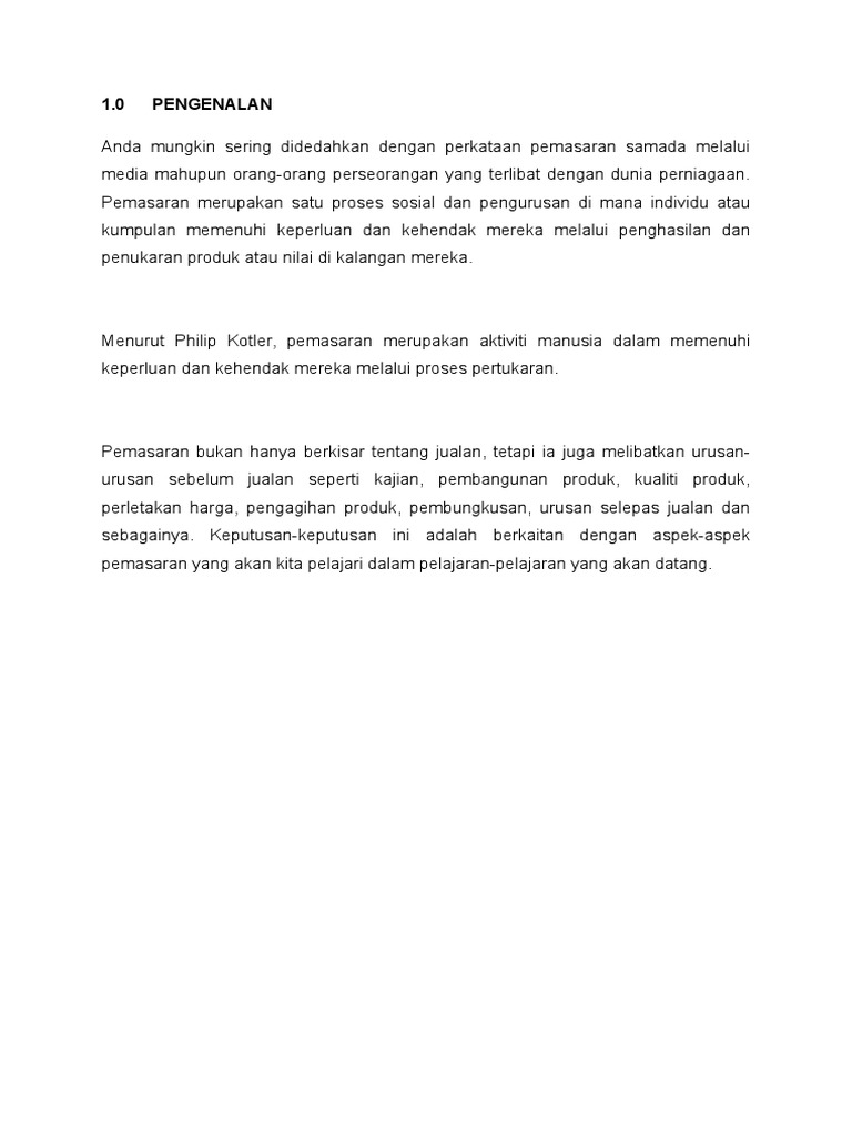 Memahami Pasaran Sasaran