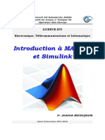 Polycopié Initiation À MATLAB