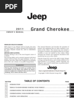 Download JEEP 2011 Grand Cherokee WK2 Owners Manual by Ptitbeud SN280488569 doc pdf