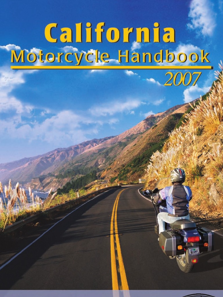CA DMV Motorcycle Handbook PDF Department Of Motor Vehicles Traffic