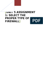 Unit 5 Assignment 1 - Select The Proper Type of Firewall
