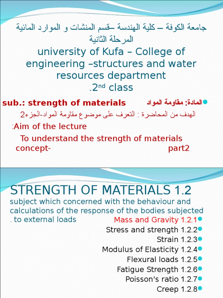 1.2 Strength of Materials | PDF | Strength Of Materials | Deformation ...