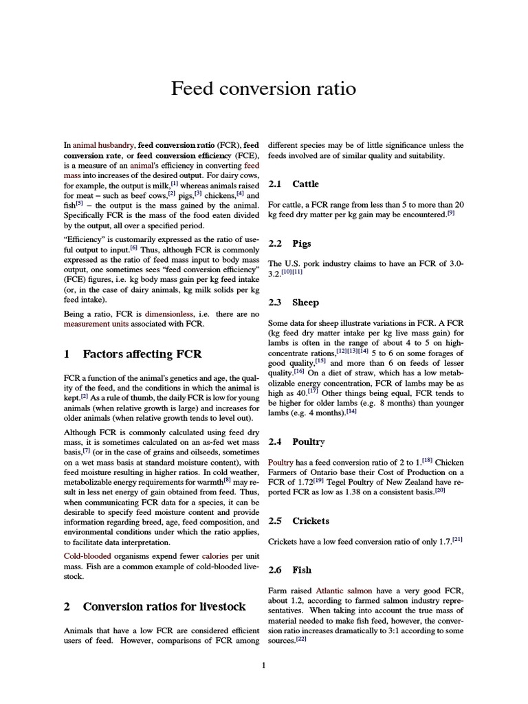 Feed Conversion Ratio Ethnobiology Foods