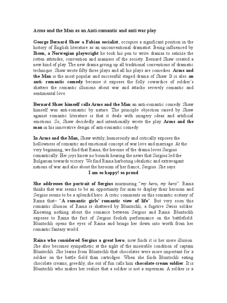 Arms and the Man Unrest Fiction & Literature