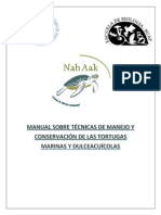 Manual sobre técnicas de manejo y conservación de tortugas marinas y dulceacuícolas