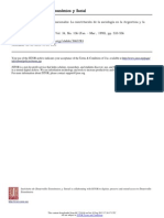 Ciencias Sociales y Mitologías Nacionales: La Constitución de La Sociología en La Argentina y La Invención Del Peronismo