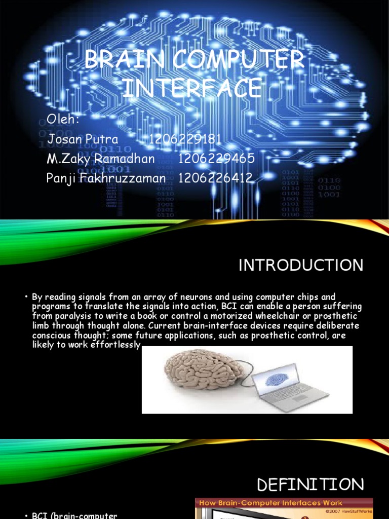 Brain Computer Interface | PDF | Elektroensefalografi | Elektronik