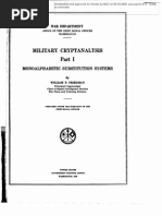 Friedman W.F. Military Crypt Analysis 1 | PDF | Cryptanalysis