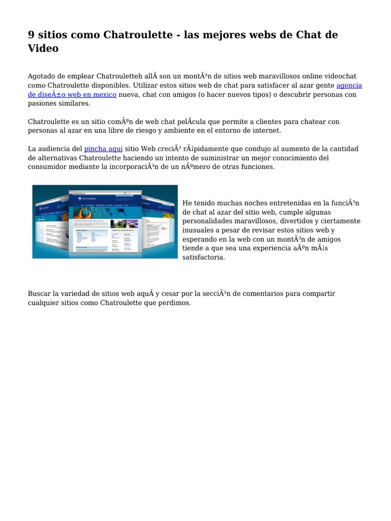 9 Sitios Como Chatroulette Las Mejores Webs De Chat De Video