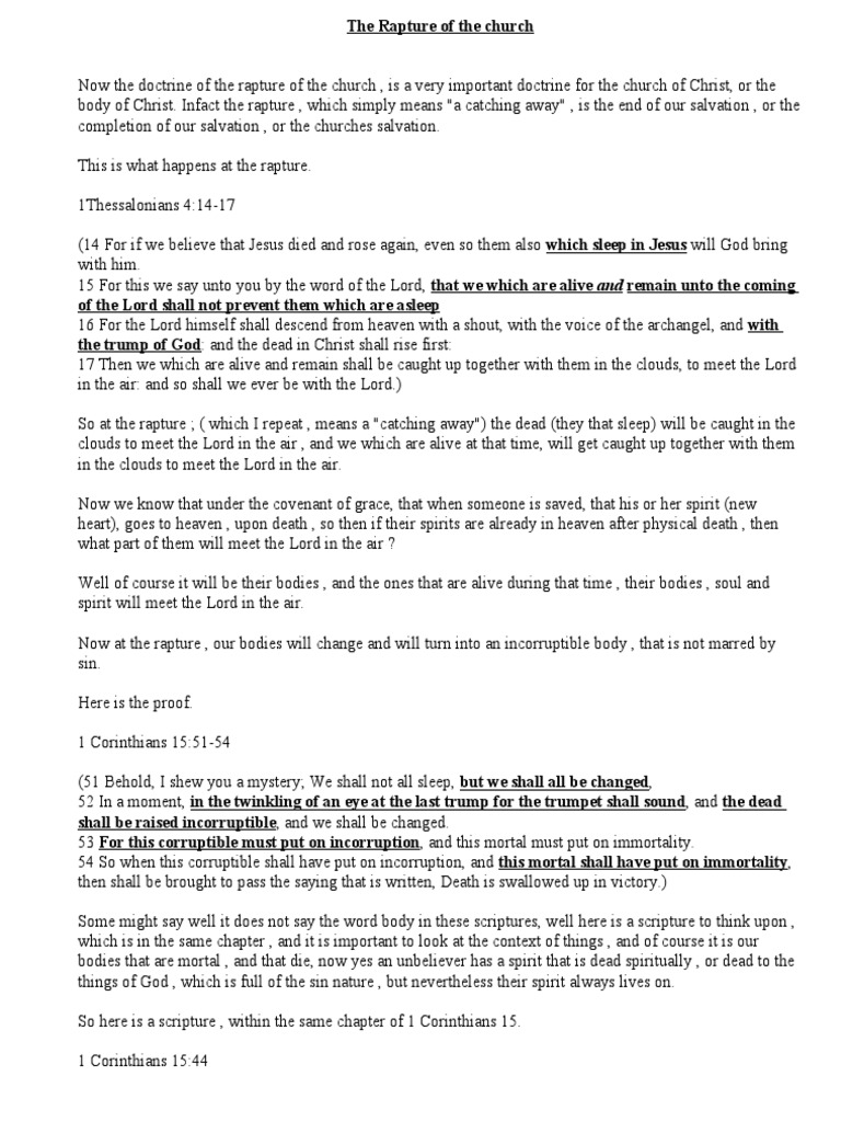 The Rapture | PDF | Rapture | John The Baptist