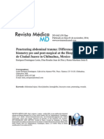 Difference in Hematic Biometry Pre and Postsurgical