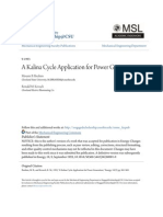 A Kalina Cycle Application For Power Generation PDF