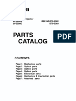 Canon LV-5200 Projector Parts Catalog