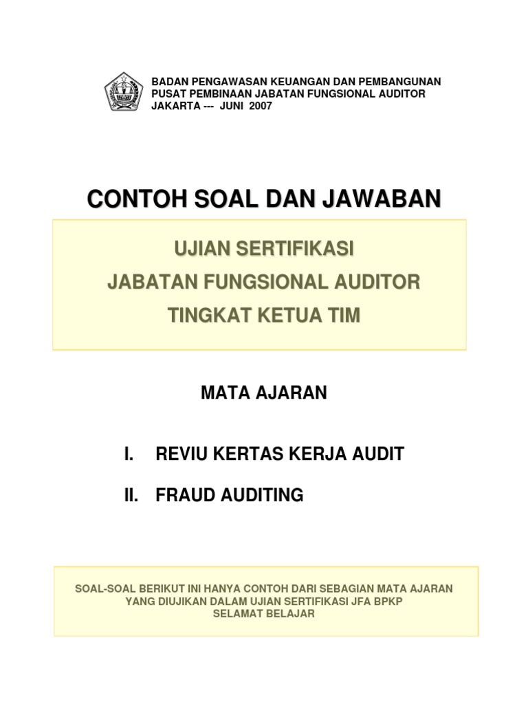 Contoh Soal Audit Pdf