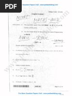 2nd PU Maths March 2014 PDF