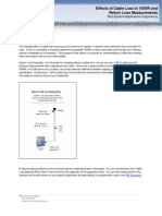 Effects of Cable Loss in VSWR Return Loss Measurement