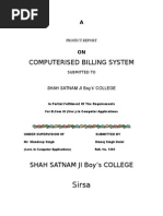 COMPUTERISED BILLING SYSTEM C++