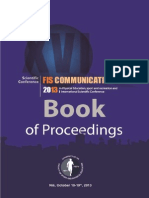 Zbornik - FIS COMMUNICATIONS - 2013 PDF