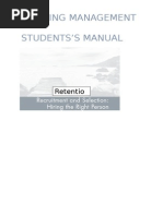 Recruitment, Selection and Retention