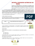 Estequiometría Unidades Químicas de Masa