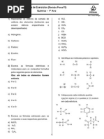 Lista de Exercícios Ligações Químicas Revisão P2 (Junho 2015)