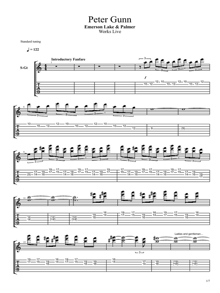 Emerson Lake & Palmer - Peter Gunn PDF | PDF