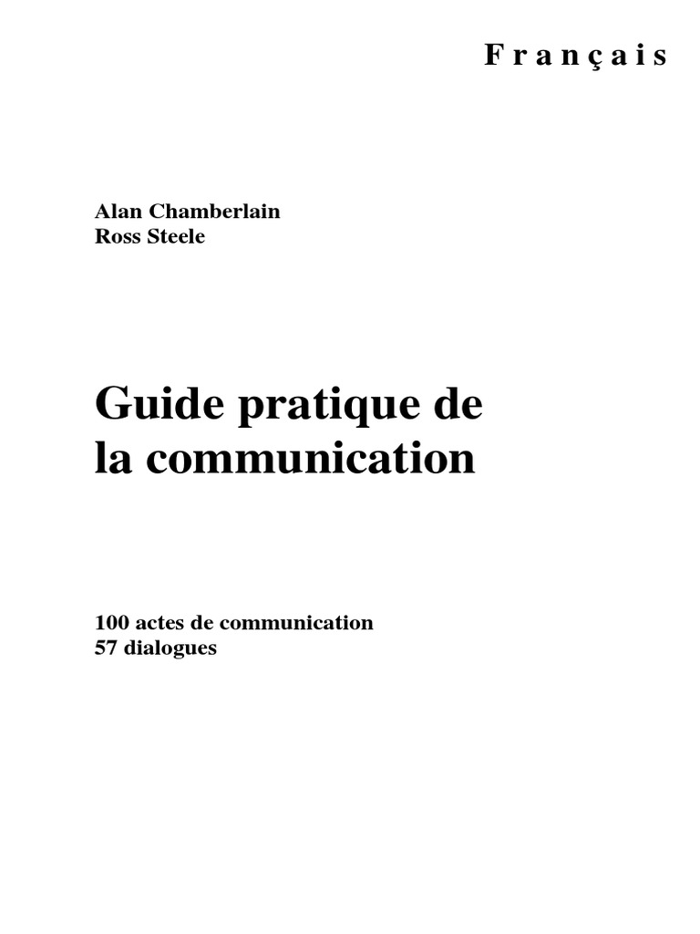 Guide pratique de la communication | PDF | Arts du langage et ...