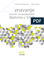 Priznavanje Stranih Visokoskolskih Diploma U Srbiji
