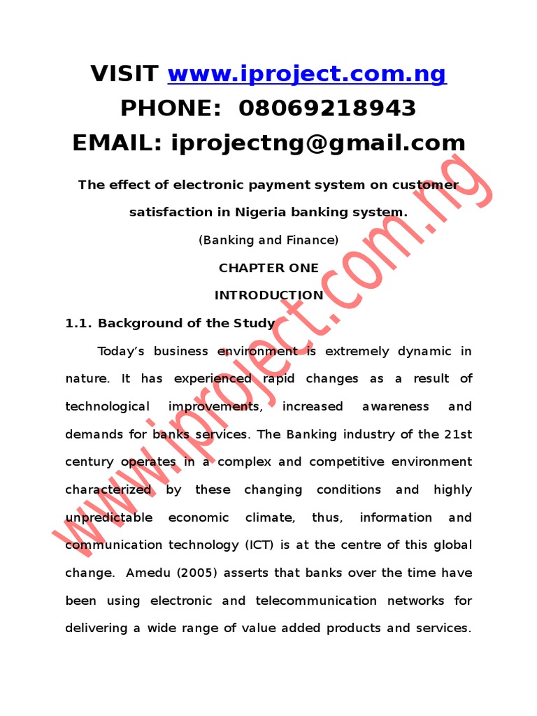 Impact of E-Payments on Nigerian Banking | PDF | Automated Teller ...