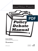 Policy Debate Manual