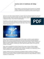 Cu?les son las diferencias entre el s?ndrome de fatiga cr?nica y Diabetesh