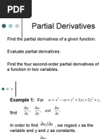 Partial Derivatives