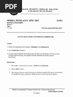 Download 2015 Peperiksaan Percubaan Bahasa Inggeris SPM Pulau Pinang Kertas 1 by Pete Wang SN280746923 doc pdf